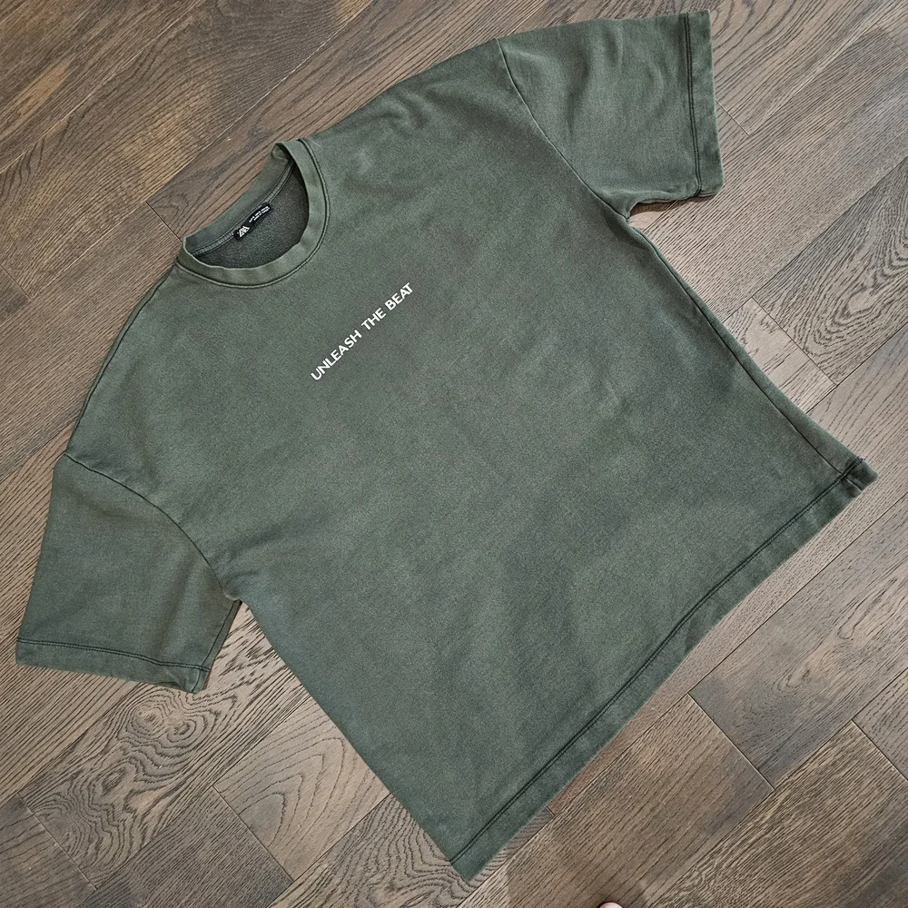 Zara Dark Green Technofunk Tee Oversize - Picture 4 of 6